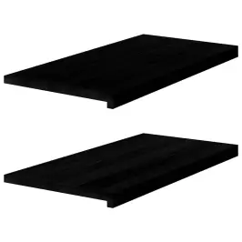 Palodzes 2 Gb., Tumši Brūns, 80X40X2 Cm, Ozola Masīvkoks Vidaxl