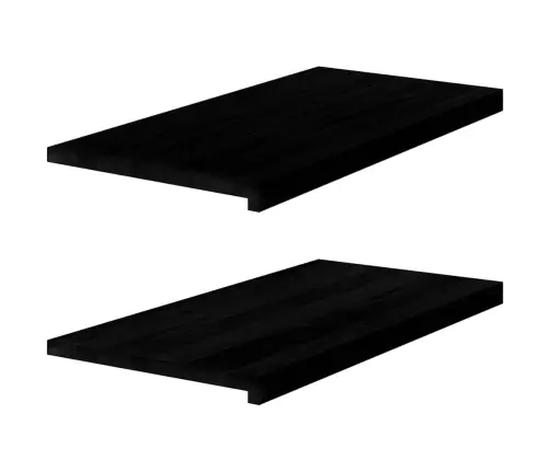 Palodzes 2 Gb., Tumši Brūns, 80X40X2 Cm, Ozola Masīvkoks Vidaxl