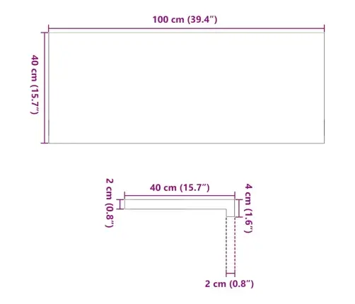 Aknalauad 2 Tk, Tumepruun, 100 X 40 X 2 cm Toekas Tammepuit