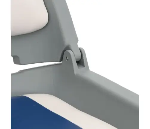 Salokāms Laivas Sēdeklis Bez Spilvena Zili Un Balti 48X51X41 Cm Vidaxl