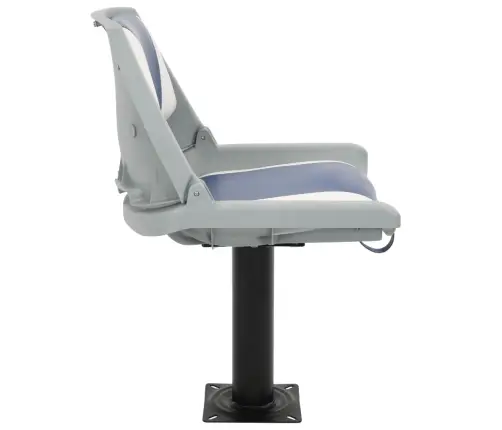 Salokāms Laivas Sēdeklis Bez Spilvena Zili Un Balti 48X51X41 Cm Vidaxl