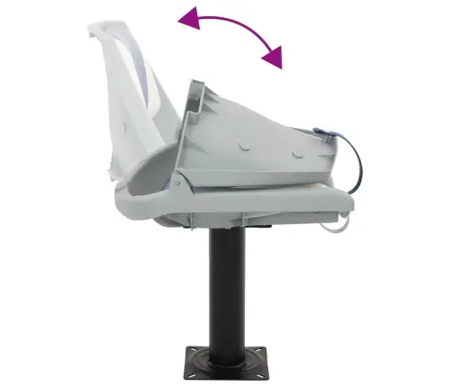 Salokāms Laivas Sēdeklis Bez Spilvena Zili Un Balti 48X51X41 Cm Vidaxl