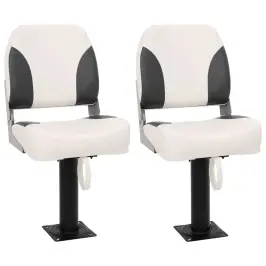 Saliekamais Laivas Sēdeklis, 2 Komplekti, Zema Atzveltne Vidaxl