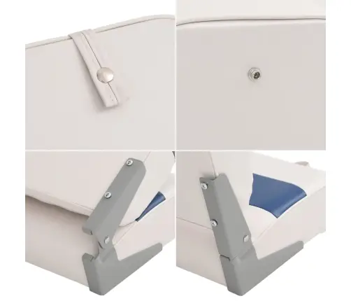 4-Daļīgs Salokāms Laivas Sēdeklis, Augsta Atzveltne Vidaxl