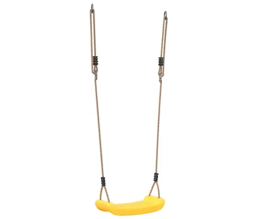 Āra Šūpoles Bērniem, Vienvietīgas, Regulējama Virve, Dzeltens Vidaxl