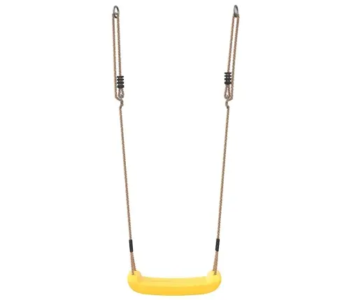 Āra Šūpoles Bērniem, Vienvietīgas, Regulējama Virve, Dzeltens Vidaxl