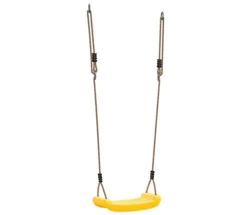 Āra Šūpoles Bērniem, Vienvietīgas, Regulējama Virve, Dzeltens Vidaxl