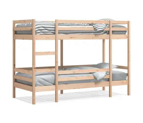 Divstāvu Gulta, 80X200 Cm, Priedes Masīvkoks Vidaxl