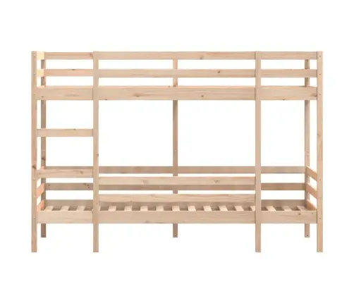 Divstāvu Gulta, 90X200 Cm, Priedes Masīvkoks Vidaxl