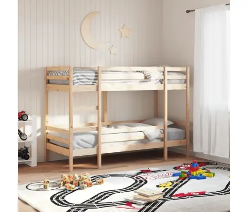 Divstāvu Gulta, 90X200 Cm, Priedes Masīvkoks Vidaxl