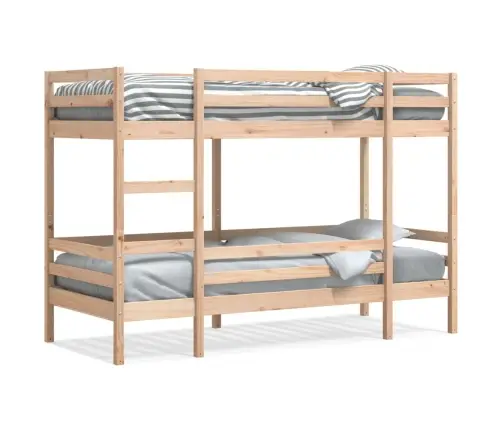 Divstāvu Gulta, 90X190 Cm, Priedes Masīvkoks Vidaxl