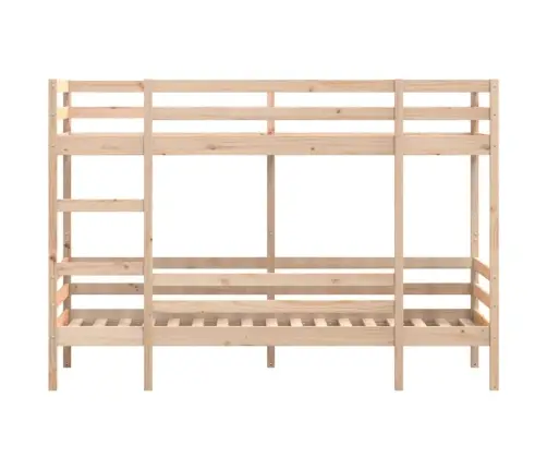 Divstāvu Gulta, 90X190 Cm, Priedes Masīvkoks Vidaxl