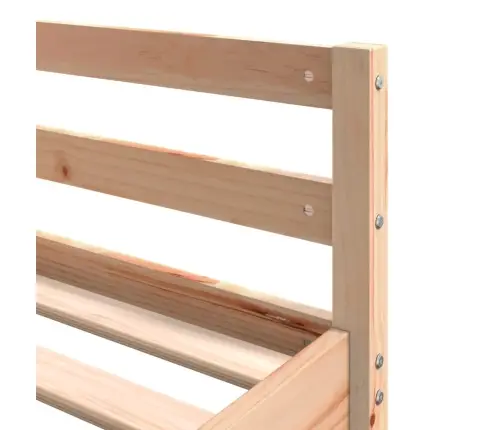 Kõrge Voodi Laua Ja Redeliga, 140X200 cm Männipuit