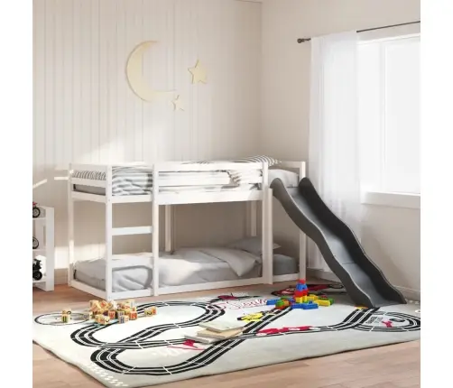 Narivoodi Liumäe Ja Redeliga, Valge, 90 X 200 cm Männipuit