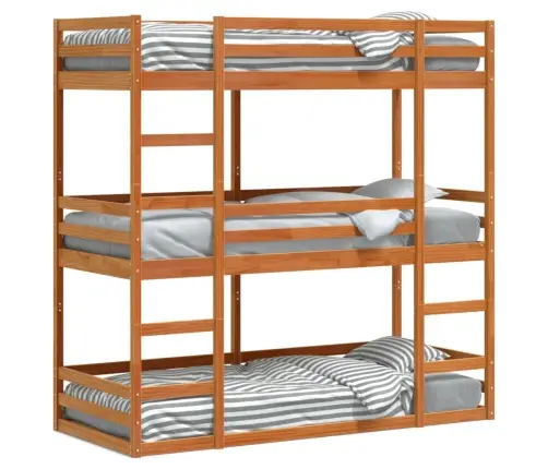 Kolmkordne Narivoodi, 80 X 200 cm Männipuit