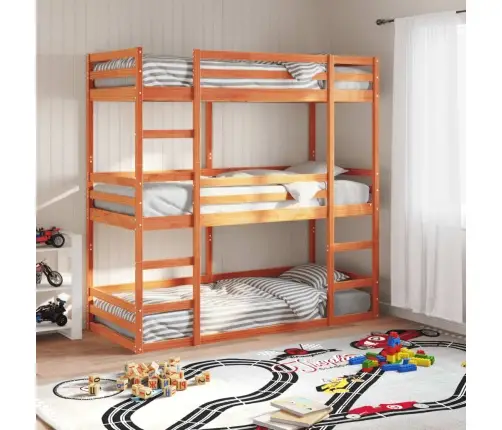 Kolmkordne Narivoodi, 80 X 200 cm Männipuit