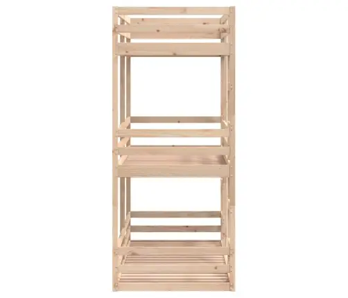 Triaukštė Lova, 90X190cm Pušies Medienos Masyvas