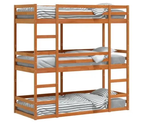 Kolmkordne Narivoodi, Vahapruun, 75X190 cm Männipuit