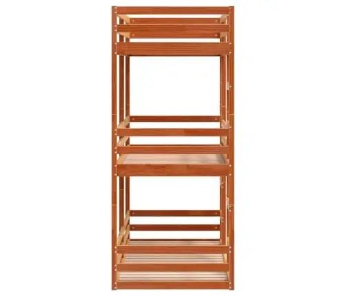 Kolmkordne Narivoodi, Vahapruun, 75X190 cm Männipuit