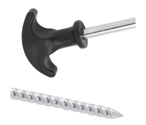 Telts Mietiņi, 12 Gab., 17 Cm, Ø7 Mm, Cinkots Tērauds Vidaxl