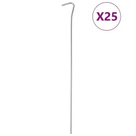 Telts Mietiņi, 25 Gab., 30 Cm, Ø4 Mm, Cinkots Tērauds Vidaxl