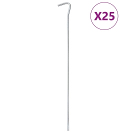 Telts Mietiņi, 25 Gab., 30 Cm, Ø5 Mm, Cinkots Tērauds Vidaxl