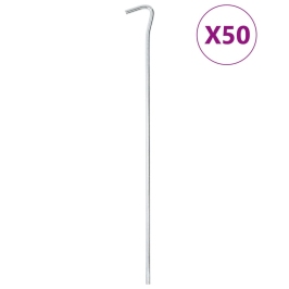 Telts Mietiņi, 50 Gab., 30 Cm, Ø7 Mm, Cinkots Tērauds Vidaxl