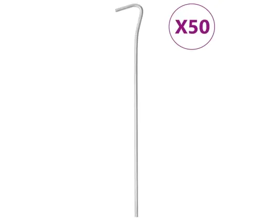 Telts Mietiņi, 50 Gab., 23 Cm, Ø4 Mm, Cinkots Tērauds Vidaxl