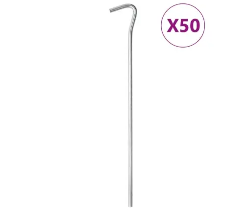 Telts Mietiņi, 50 Gab., 23 Cm, Ø5 Mm, Cinkots Tērauds Vidaxl