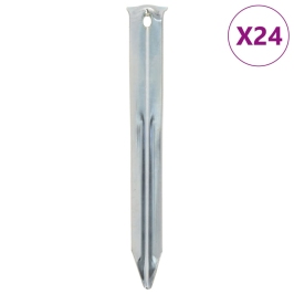 Telts Mietiņi, 24 Gab., 17 Cm, Ø20 Mm, Cinkots Tērauds Vidaxl