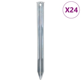 Telts Mietiņi, 24 Gab., 22 Cm, Ø20 Mm, Cinkots Tērauds Vidaxl