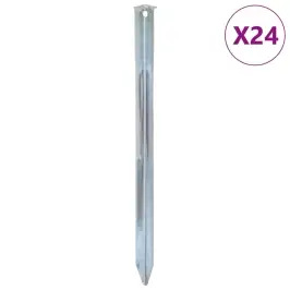 Telts Mietiņi, 24 Gab., 30 Cm, Ø20 Mm, Cinkots Tērauds Vidaxl