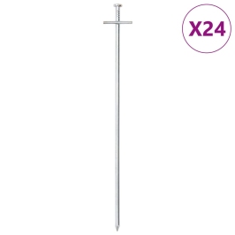 Telts Mietiņi, 24 Gab., 29,5 Cm, Ø6 Mm, Cinkots Tērauds Vidaxl