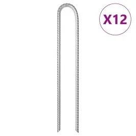 Telts Mietiņi, 12 Gab., V-Forma, 37 Cm, Ø10 Mm, Cinkots Tērauds Vidaxl