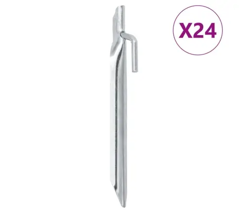 Telts Mietiņi, 24 Gab., V-Forma, 17 Cm, Ø20 Mm, Cinkots Tērauds Vidaxl