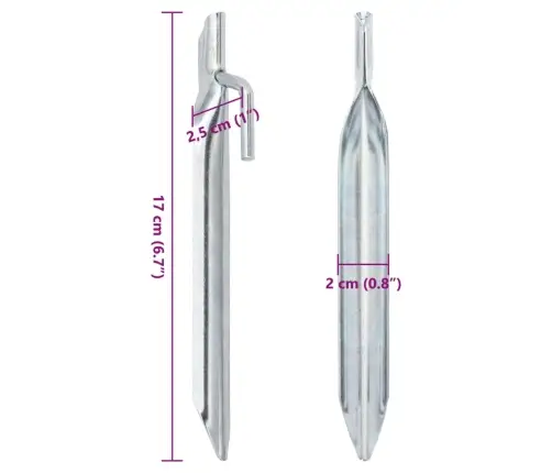 Telts Mietiņi, 24 Gab., V-Forma, 17 Cm, Ø20 Mm, Cinkots Tērauds Vidaxl
