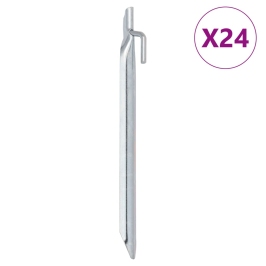 Telts Mietiņi, 24 Gab., V-Forma, 24 Cm, Ø20 Mm, Cinkots Tērauds Vidaxl