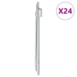 Telts Mietiņi, 24 Gab., V-Forma, 25 Cm, Ø20 Mm, Cinkots Tērauds Vidaxl