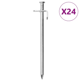 Telts Mietiņi, 24 Gab., 19,5 Cm, 8 Mm, Cinkots Tērauds Vidaxl