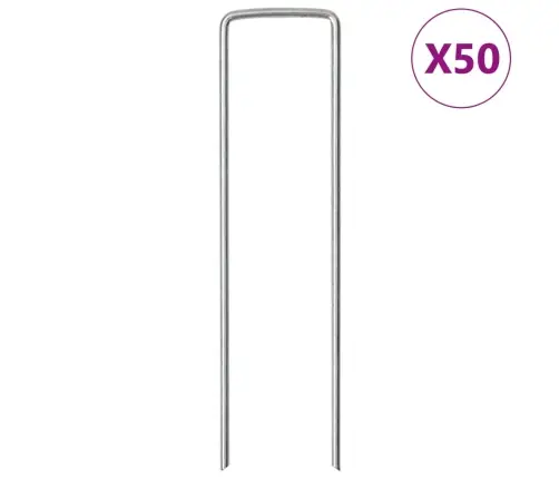 Zemes Mietiņi, 50 Gab., U-Forma, 15X3,5 Cm, Cinkots Tērauds Vidaxl