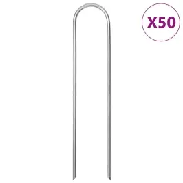 Zemes Mietiņi, 50 Gab., U-Forma, 15X3,5 Cm, Cinkots Tērauds Vidaxl