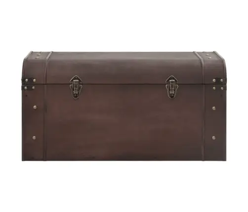 Dārgumu Lāde, Tumši Brūna, 79,5X39,5X39,5 Cm, Saplāksnis Vidaxl