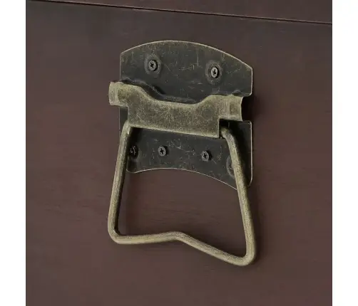 Dārgumu Lāde, Tumši Brūna, 79,5X39,5X39,5 Cm, Saplāksnis Vidaxl