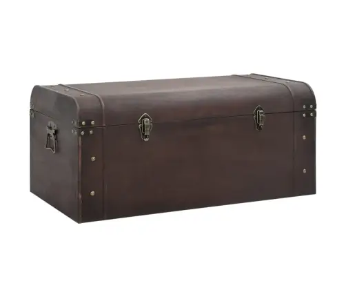 Dārgumu Lāde, Tumši Brūna, 90X50X39,5 Cm, Saplāksnis Vidaxl