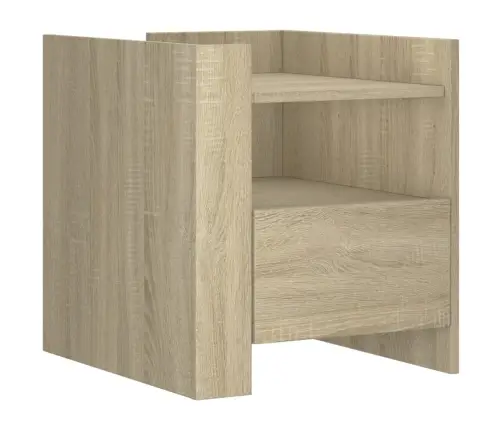 Naktinė Spintelė, Sonoma Ąžuolo, 45X50X50cm Apdirbta Mediena