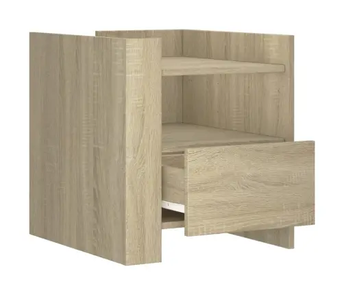 Naktinė Spintelė, Sonoma Ąžuolo, 45X50X50cm Apdirbta Mediena