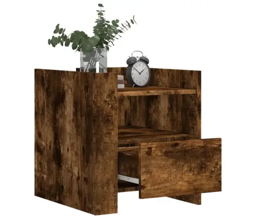 Naktsskapītis, Ozolkoka Krāsa, 45X50X50 Cm, Inženierijas Koks Vidaxl