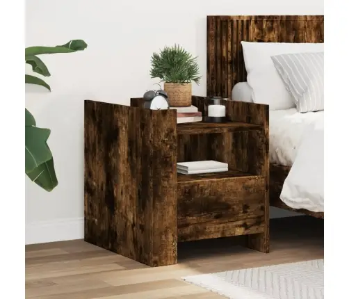 Naktsskapītis, Ozolkoka Krāsa, 45X50X50 Cm, Inženierijas Koks Vidaxl