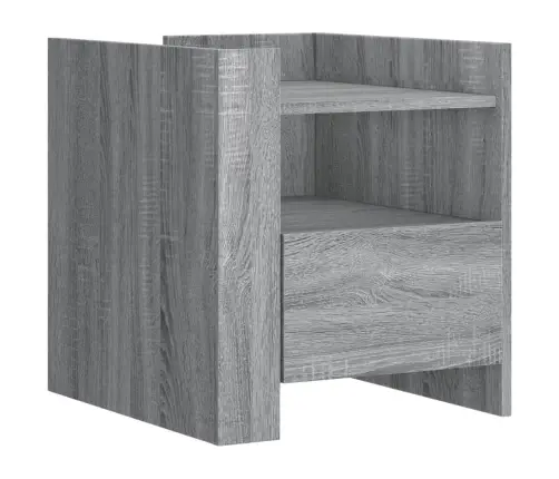 Naktsskapītis, Pelēka Ozolkoka, 45X50X50 Cm, Inženierijas Koks Vidaxl