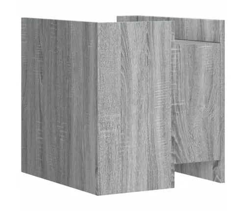Naktsskapītis, Pelēka Ozolkoka, 45X50X50 Cm, Inženierijas Koks Vidaxl